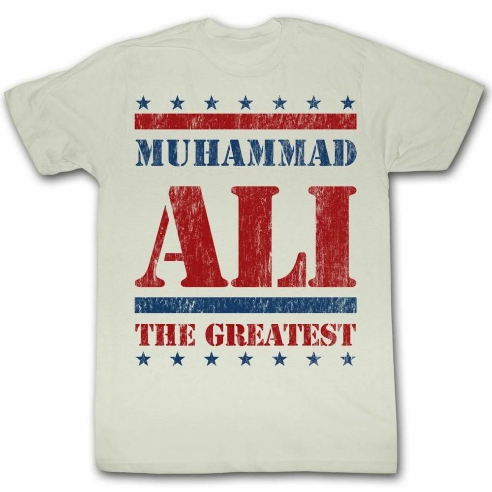 Muhammad Ali Stars And Stars And Stars Natural Adult T-Shirt 3XL